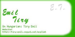 emil tiry business card